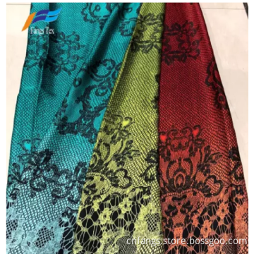 Breathable 100% Polyester Printed Abaya Black Satin Fabric